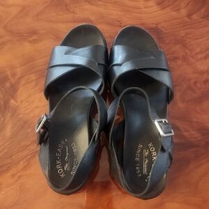 Kork-Ease Black Myrna 2.0 Slingback Sandals with Adjustable Straps